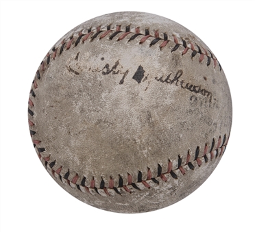 Incredible Christy Mathewson Single Signed Baseball On Rare Official National League John K. Tener Baseball (JSA)